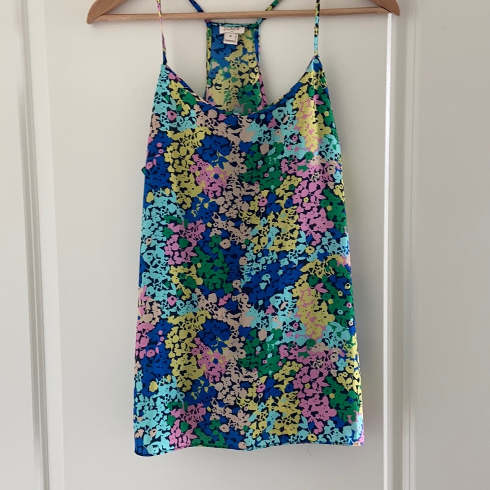J crew floral tank top